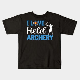 I Love Archery Filed Kids T-Shirt